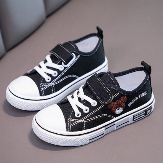 2024 frühling und Herbst Neue kinder Jungen Mädchen Leinwand Schuhe Kleine Weiße Schuhe Verschiedene freizeitschuhe