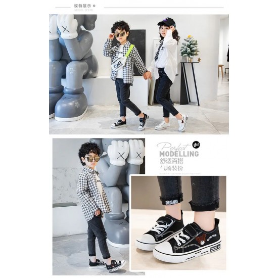 2024 frühling und Herbst Neue kinder Jungen Mädchen Leinwand Schuhe Kleine Weiße Schuhe Verschiedene freizeitschuhe