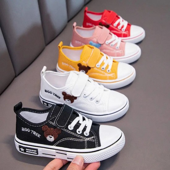 2024 frühling und Herbst Neue kinder Jungen Mädchen Leinwand Schuhe Kleine Weiße Schuhe Verschiedene freizeitschuhe