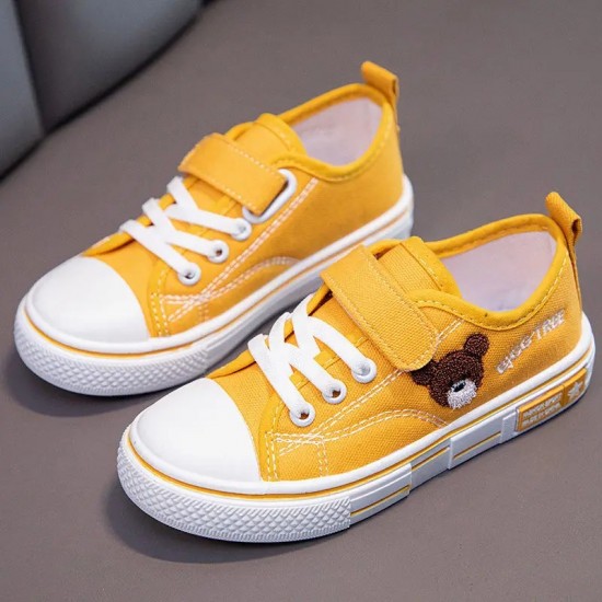 2024 frühling und Herbst Neue kinder Jungen Mädchen Leinwand Schuhe Kleine Weiße Schuhe Verschiedene freizeitschuhe