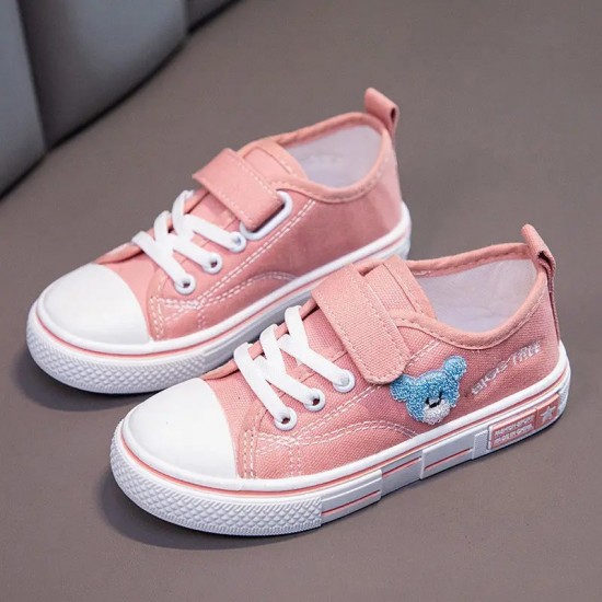 2024 frühling und Herbst Neue kinder Jungen Mädchen Leinwand Schuhe Kleine Weiße Schuhe Verschiedene freizeitschuhe