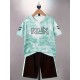 Ultra-atmungsaktives Batik-Sportset für Jungen, 2-teilig – schnell trocknendes Kurzarm-T-Shirt und bequeme Shorts mit RUN-Aufdruck – perfekte Sommerkleidung für stilvolle Kinder