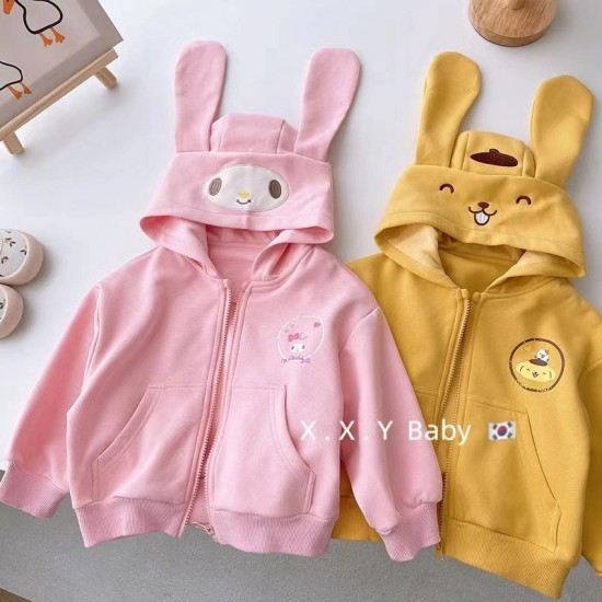 New Autumn Cartoon Print Girls Zipper Long Sleeve Hooded Sweatshirt New Autumn Cartoon Print Girls Zipper Long Sleeve Hooded Sweatshirt