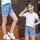 Zerrissene Denim-Shorts 