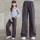 Echte schwarze Hose mit weitem Bein im Taschenstil 3  + $1,27 