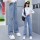 Echte Hose mit aufgesetzten Taschen und weitem Bein  + $1,49 