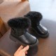 Solid Color New British Style Girls Casual Boots Plush Winter Soft Baby Boys Short Boots Kids Shoes Children Drop Shipping