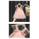 Summer pleated lace dress for children girls clothes butterfly stitching solid color mesh dress party princess dress