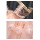Summer pleated lace dress for children girls clothes butterfly stitching solid color mesh dress party princess dress